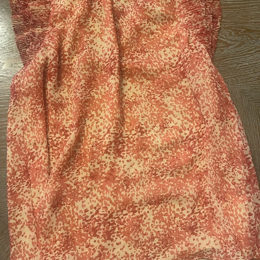Express Orange Ruffle Blouse - Picture 3 of 7